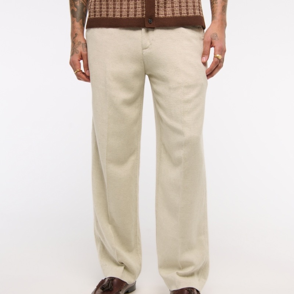 Abercrombie & Fitch Baggy Trouser – Linen Blend – NWT – 33x32